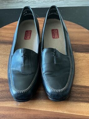 Munro American Lauren Black Kid Leather Slip-On Loafers 8.5